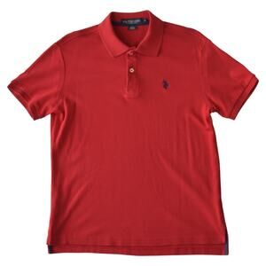 U.S. Polo Assn. Red Polo Shirt – Luxury Feel, Size Small